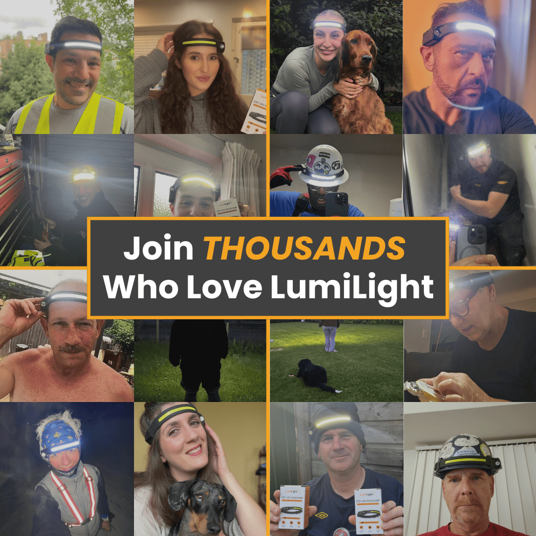 LED Headlamp Rechargeable- 230° COB Super Bright Head Lights