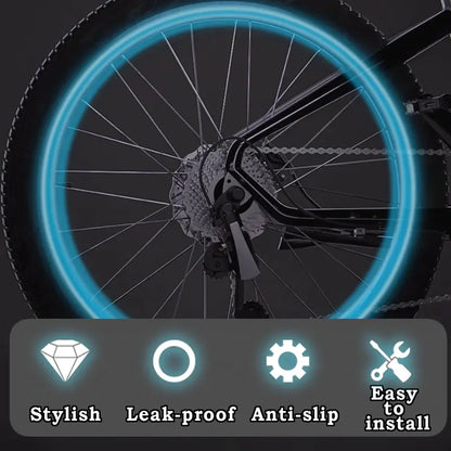 Glow-in-the-Dark Tire Valve Cap Set – Universal Waterproof Air Stem Covers for Cars & Bikes