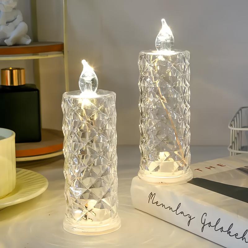 AQA Crystal LED Candle Set – Warm Flickering Glow for Date Nights, Parties & Home Decor