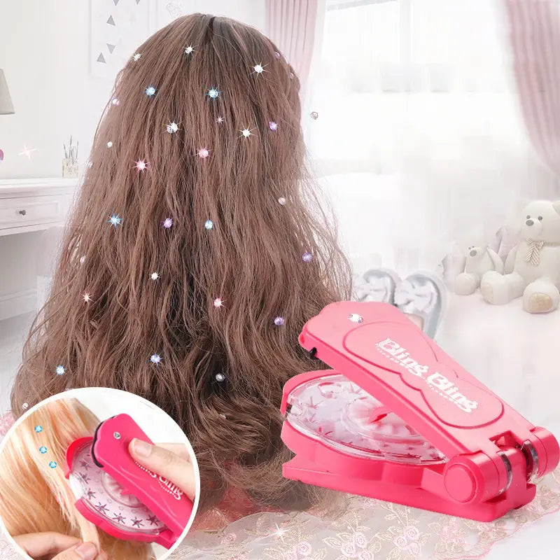 Glitter Diamond Hair Tool – Add 180 Sparkling Gems to Your Hair in Seconds, No Heat Needed!