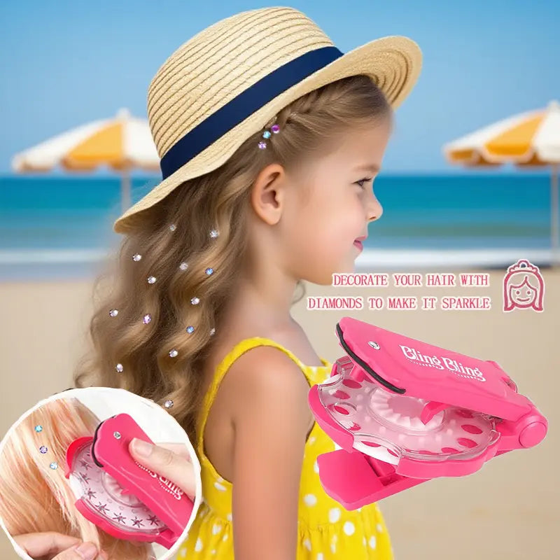 Glitter Diamond Hair Tool – Add 180 Sparkling Gems to Your Hair in Seconds, No Heat Needed!